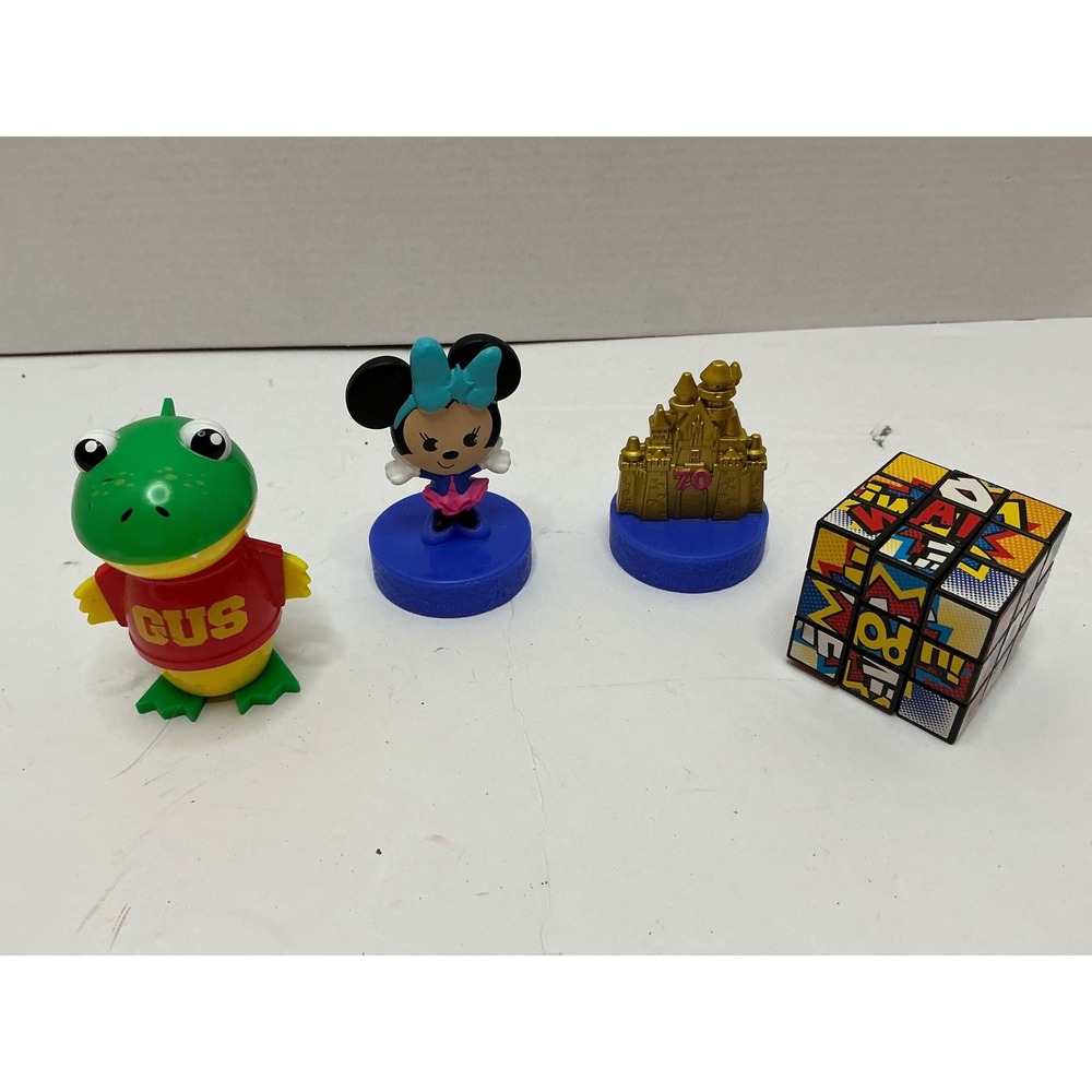 Disney Ryan's World Toy Lot Minnie Mouse Gus Gator Rubiks Cube 4pc Mixed Set